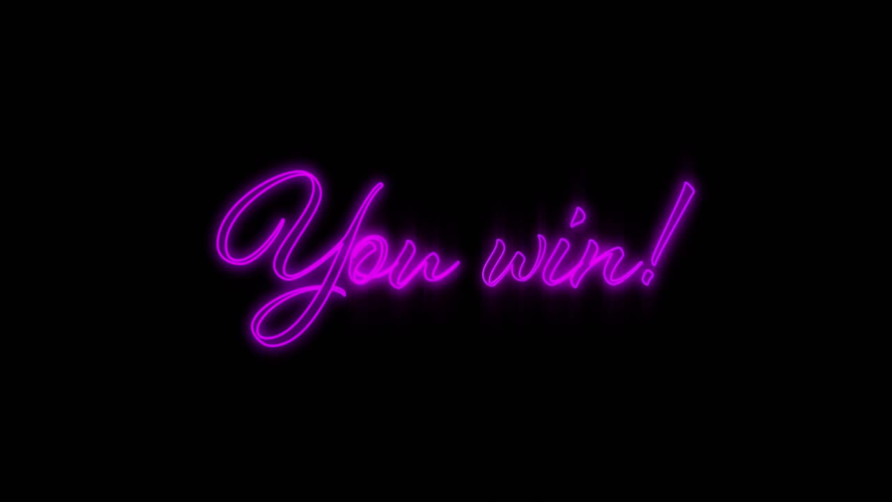 검은 배경 위에 텍스트를 이기는 애니메이션