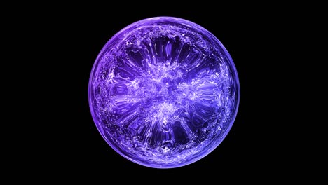 esfera de energía mágica púrpura