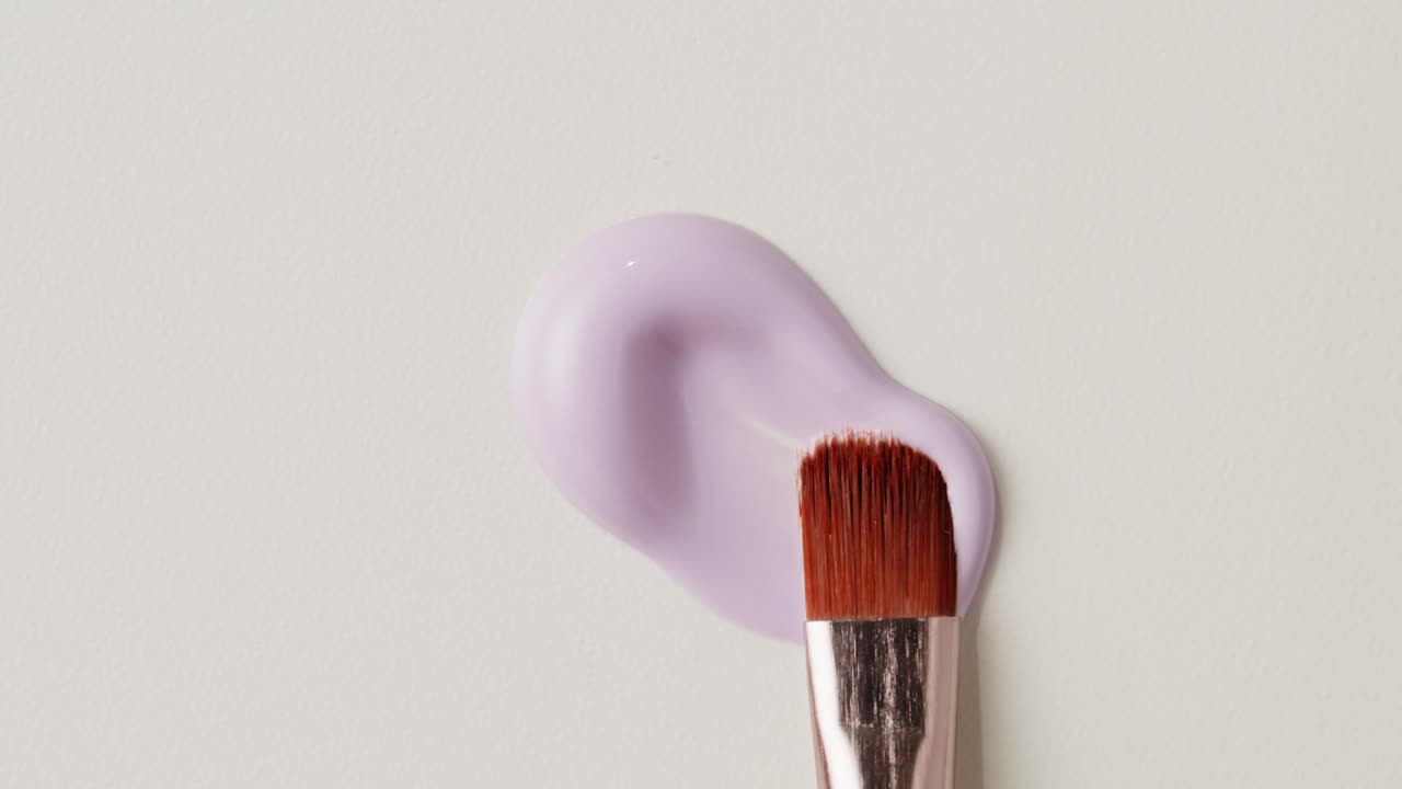 Purple Paint Swatches and Paintbrush