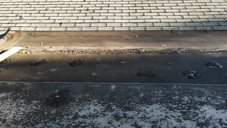 rotting surface of roof in need of repair