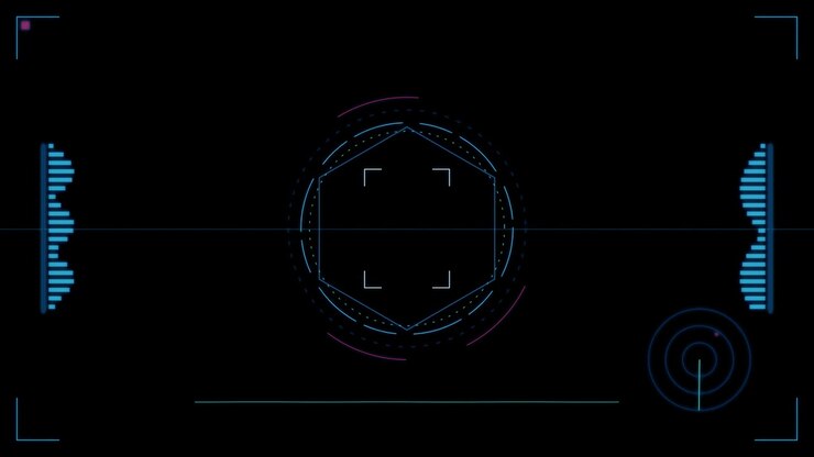 Futuristic Digital Heads-Up Display Interface Animation