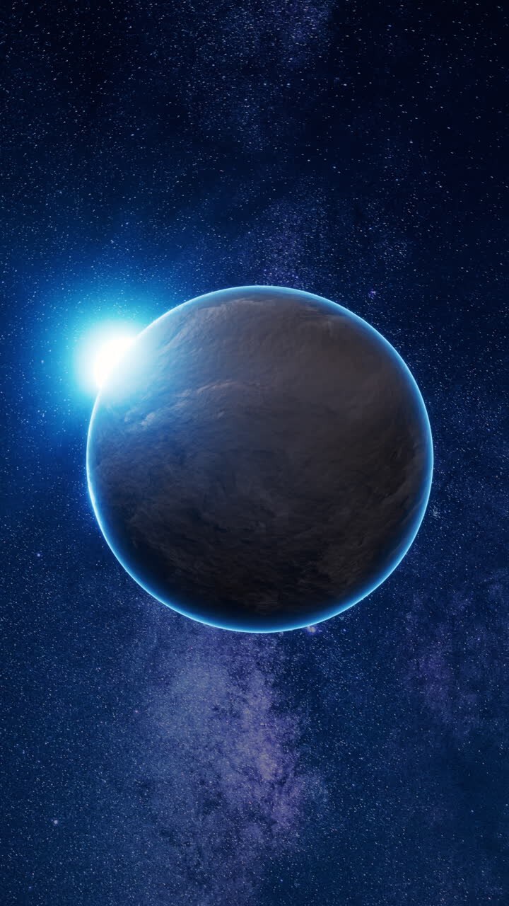 Planet in the outer space, 3d rendering.