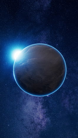 planeta en el espacio exterior, renderización en 3d.