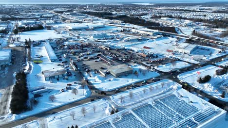 Aerial-Freedom-convoy-2022-leaving-Kingston-Ontario-Canada