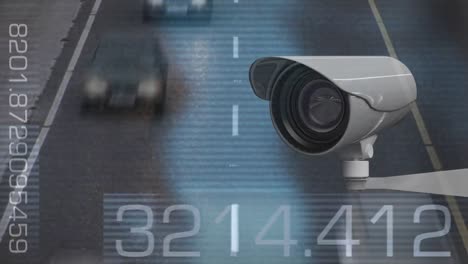 cámara de seguridad con mucho tráfico