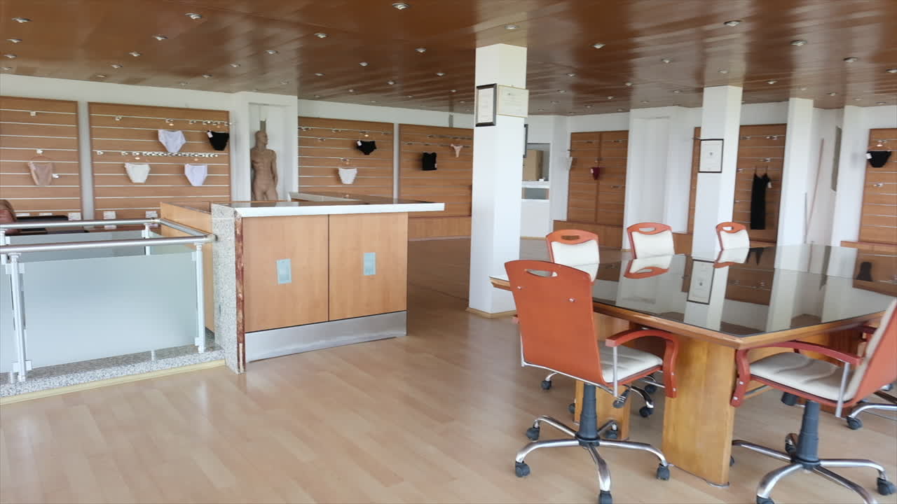 Modern Showroom Displaying Exclusive Undergarments