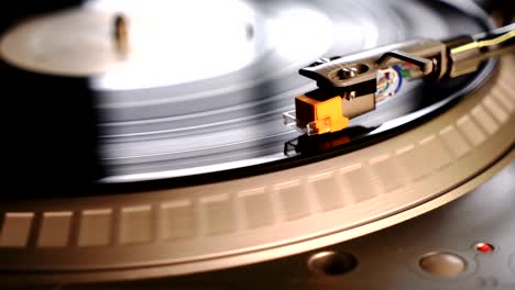 record player phonograph audio device needle on vinyl