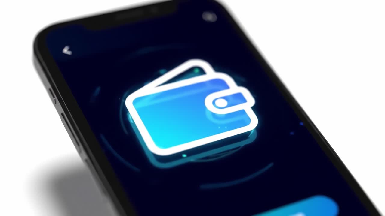A Modern Smartphone Interface Transitioning from a Blank Screen to a Vibrant Digital Wallet Icon, Showcasing the Evolution of Mobile Payment Technologies.