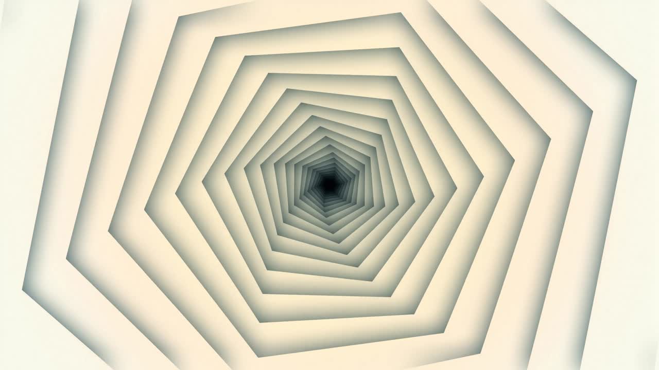 Minimalist White 3D Hexagon Tunnel Motion Graphic Background