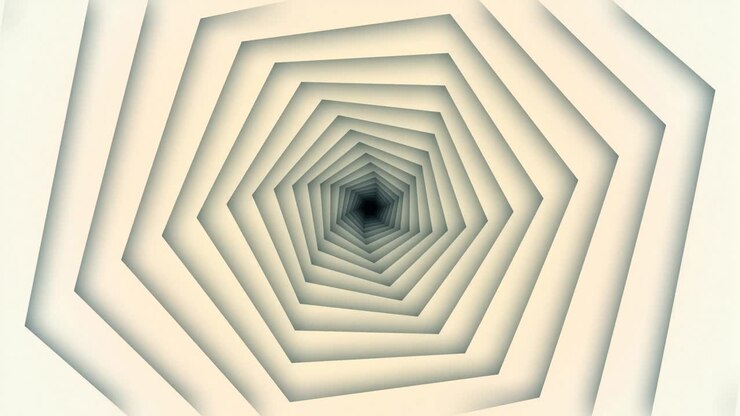 Minimalist White 3D Hexagon Tunnel Motion Graphic Background
