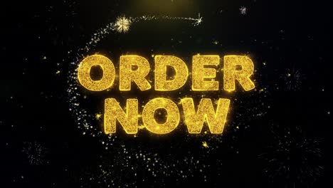 order now - golden fireworks graphic