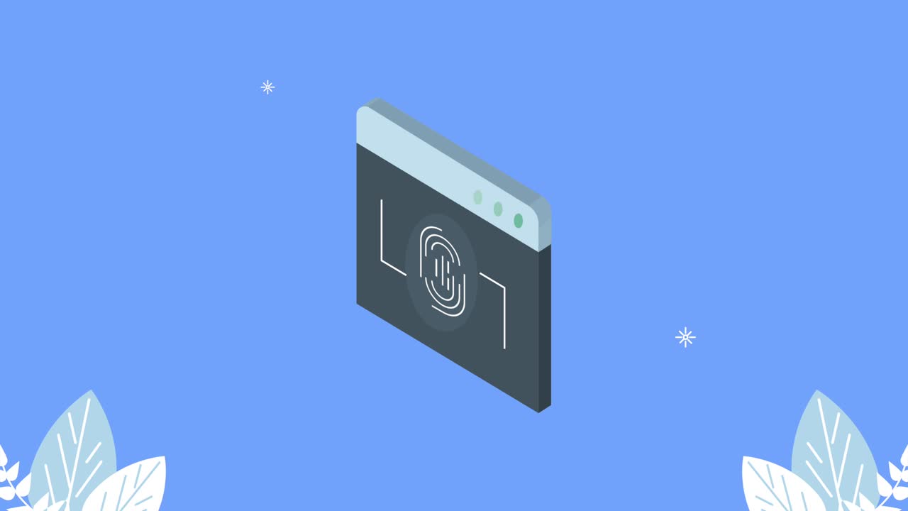 plantilla de página web con animación de huellas dactilares