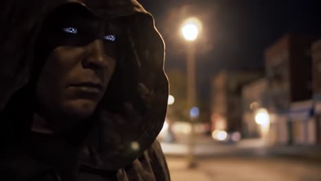 mysterious figure at night