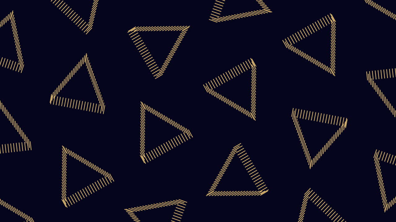 A modern and minimalist seamless pattern in dark blue, consisting of symmetrical triangles with thin lines, arranged to point towards the center, creating a visually appealing design