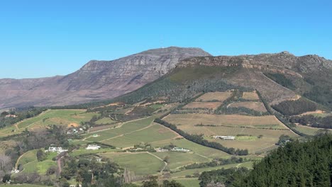 constantia winelands as seen from cecilia forest in cape town, south africa