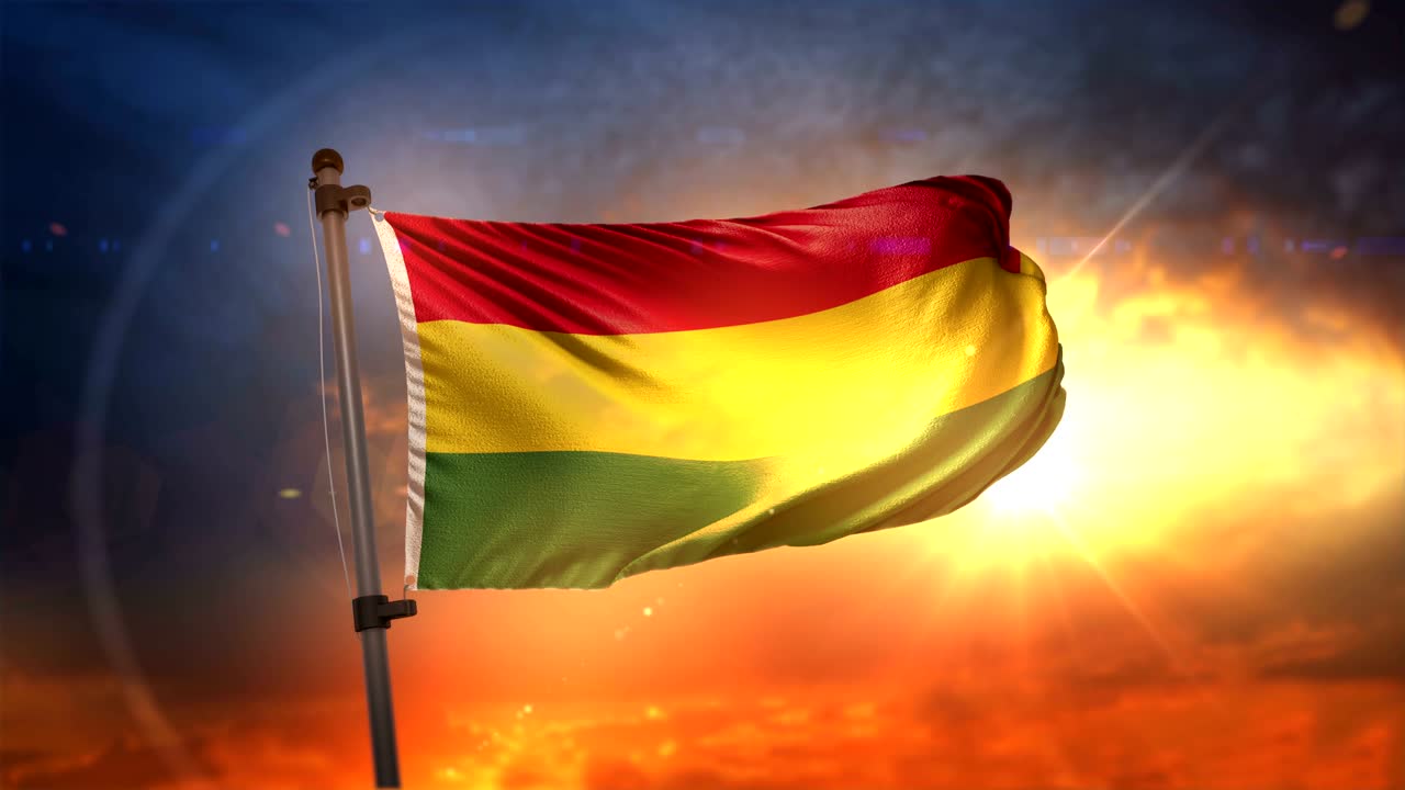 볼리비아 발은 아름다운 해가 뜨는 순환 속도 느린 동작 4k에서 백라이트됩니다.