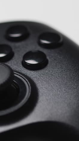 Vertical-Video-Macro-Close-Up-Two-Video-Game-Controller-Buttons-Control-Joystick