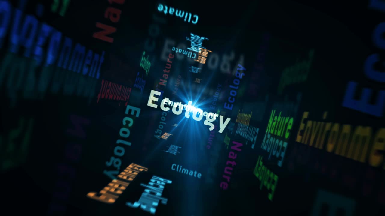 Speed flight over business text loop abstract concept