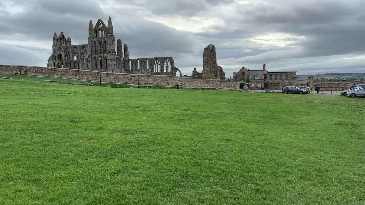 Whitby seaside british english city uk north yorkshire river esk abbey uk historic harbour port town england
