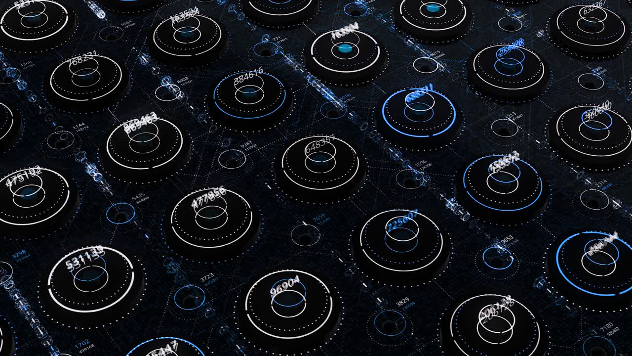 Abstract Futuristic Data Visualization Interface