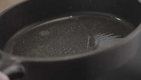 empty frying pan with oil