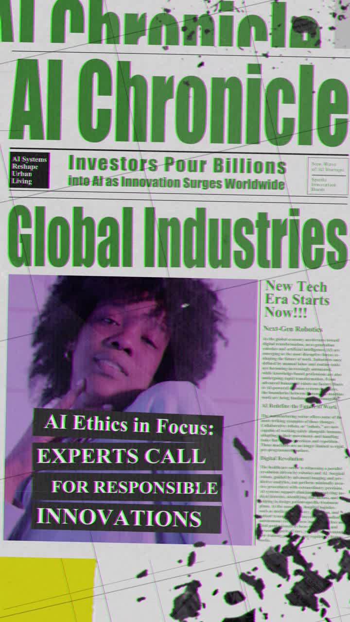 Animated AI Chronicle Newspaper with Global Industry Headlines