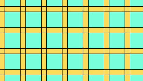 A large amount of cubes in yellow and green colors