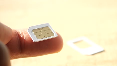 a close up of a sim card