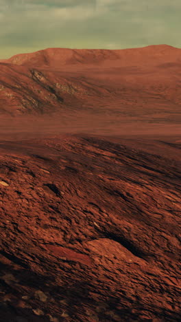 a red and rocky landscape on mars