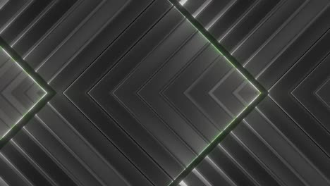 abstract geometric metallic background with green accents