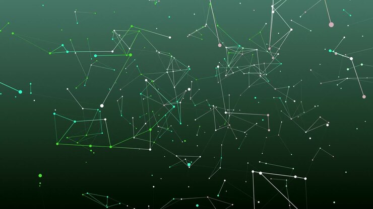 absract geometry background with lines and dots