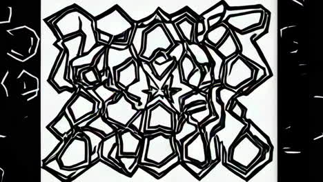 black and white geometric abstract pattern