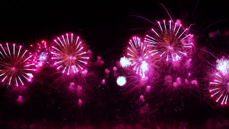 colorful fireworks exploding in the night sky. celebrations and events in bright colors.