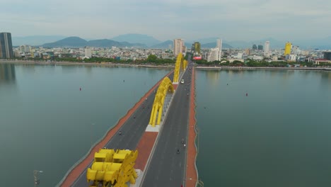 flycam dragon bridge | danang city - vietnam