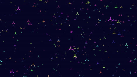 vibrant dots creating unique patterns on dark background