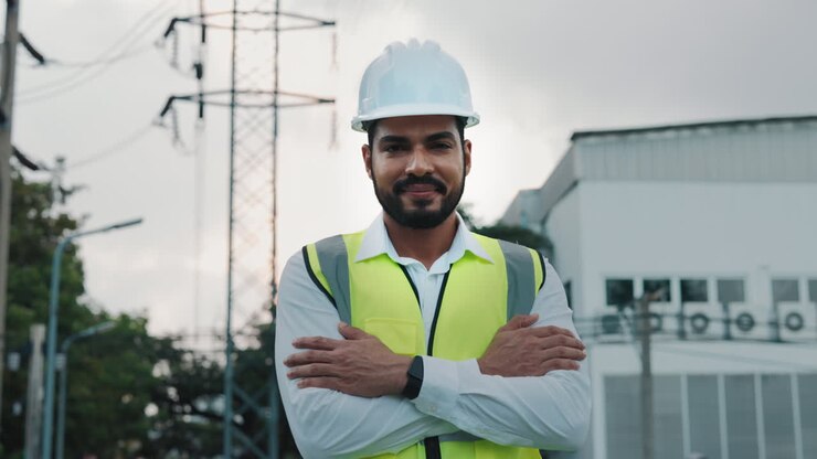 Confident Engineer on Site