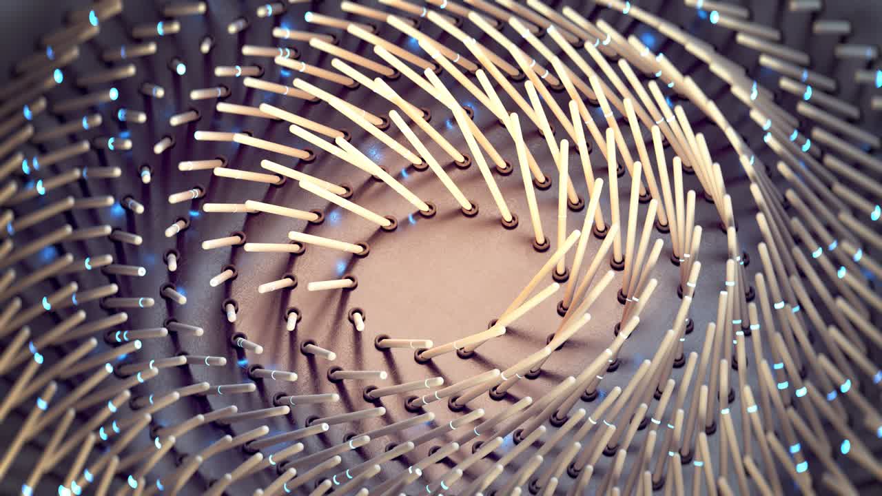 concepto de tecnología de diseño digital 3d render animación de bucle sin costuras