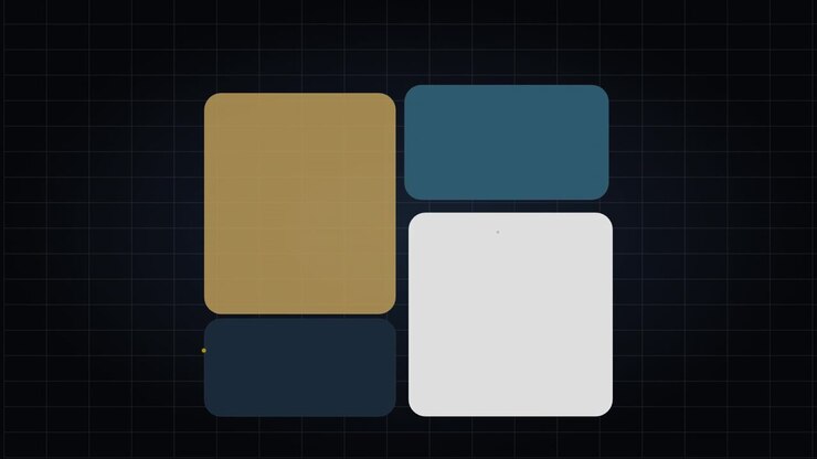 Animated Abstract Dashboard Interface with Moving Light Particles