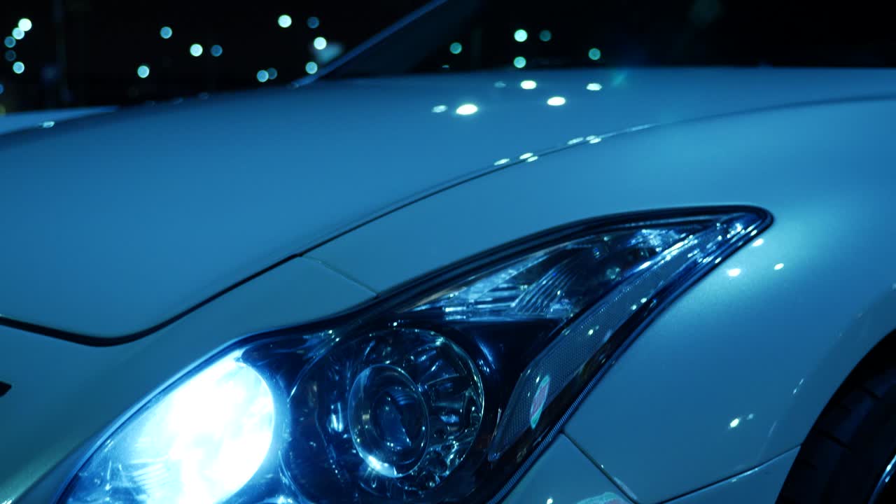 Car Headlight Close-up