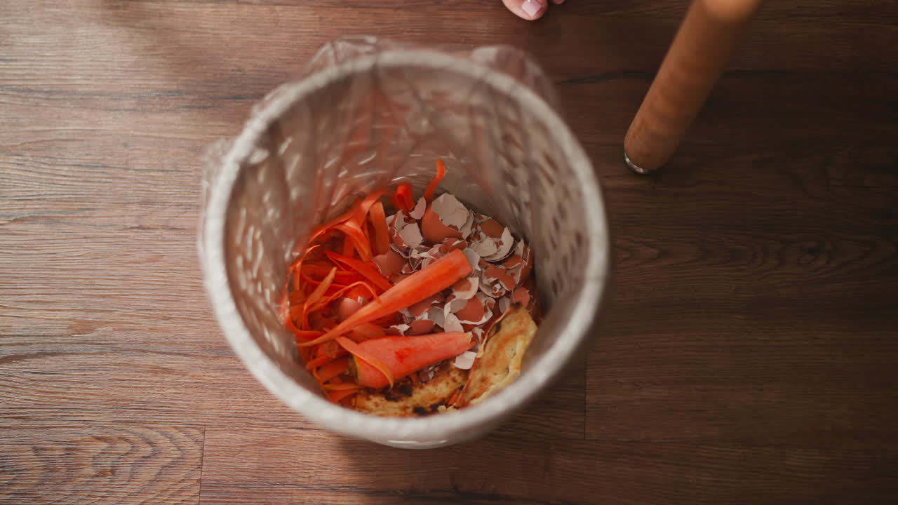 Compost Bin with Food Waste