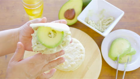 Arepas,-Venezuelan-dish-made-of-corn-flour