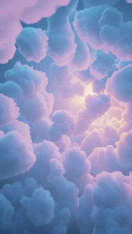 a dreamlike cloud sunset