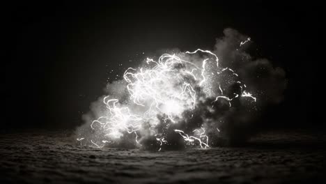 dynamic explosion of light and energy captured in dark surroundings: a stunning display of fluid motion and radiant energy interacting within space