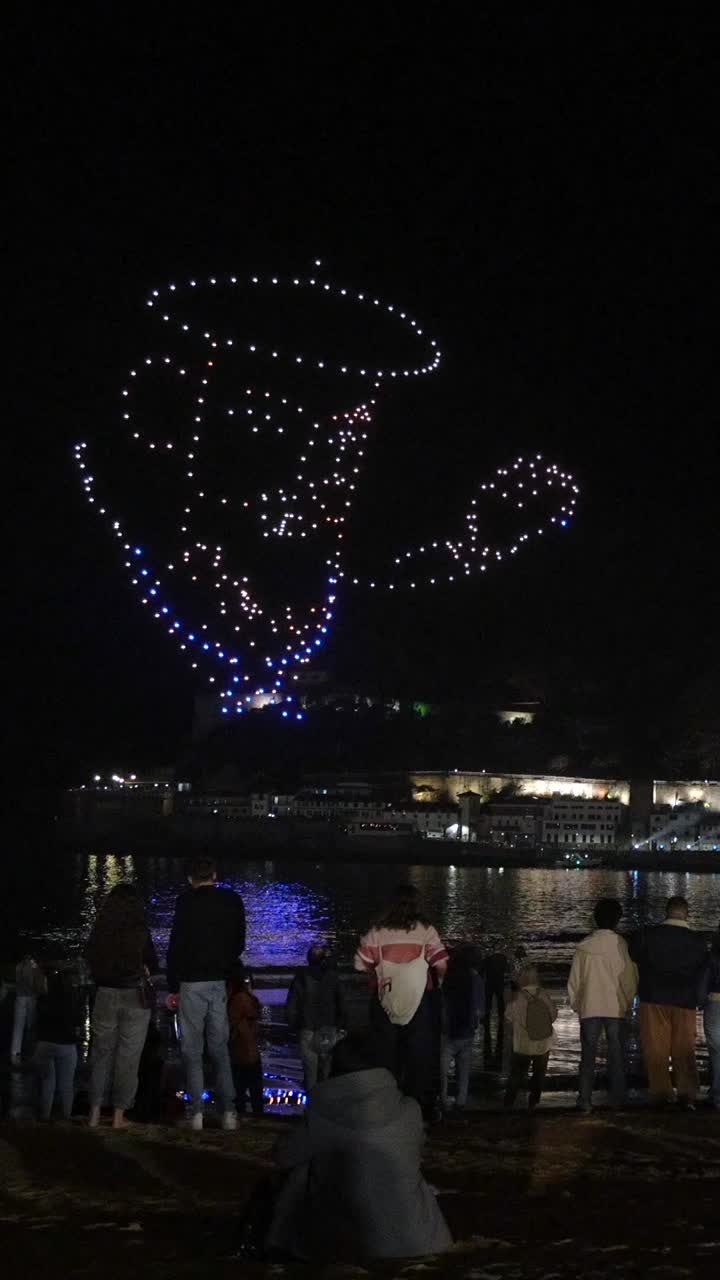 Drone Light Show at Night