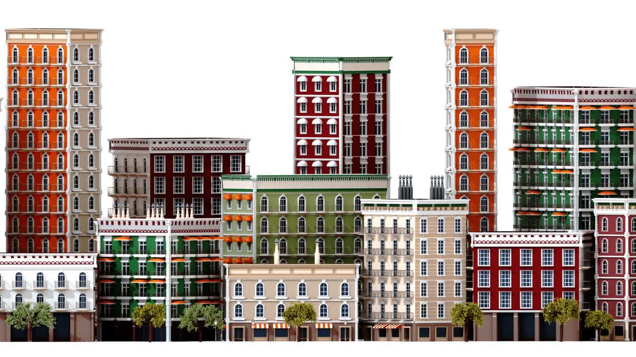 하늘을 는 고층 건물, 도로, 교통, 호수와 공원이 있는 교외 지역, 현대 도시 환경, 개발자 프로젝트, 도시 3d 모델, 건축 비전