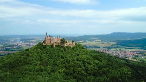 hohenzollern castle, germany. aerial fpv drone flights.