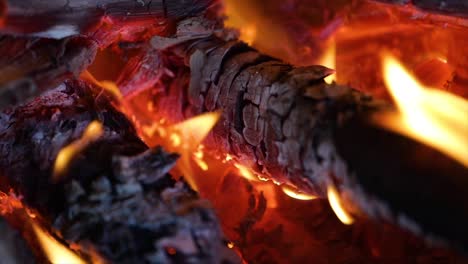 Flames-of-fire-on-black-background-in-slow-motion