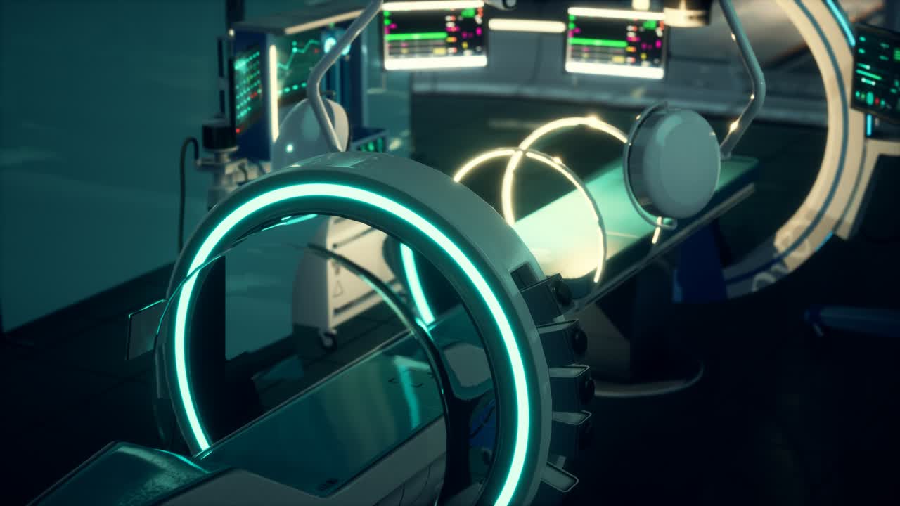 equipo médico de escáner de resonancia magnética en el hospital