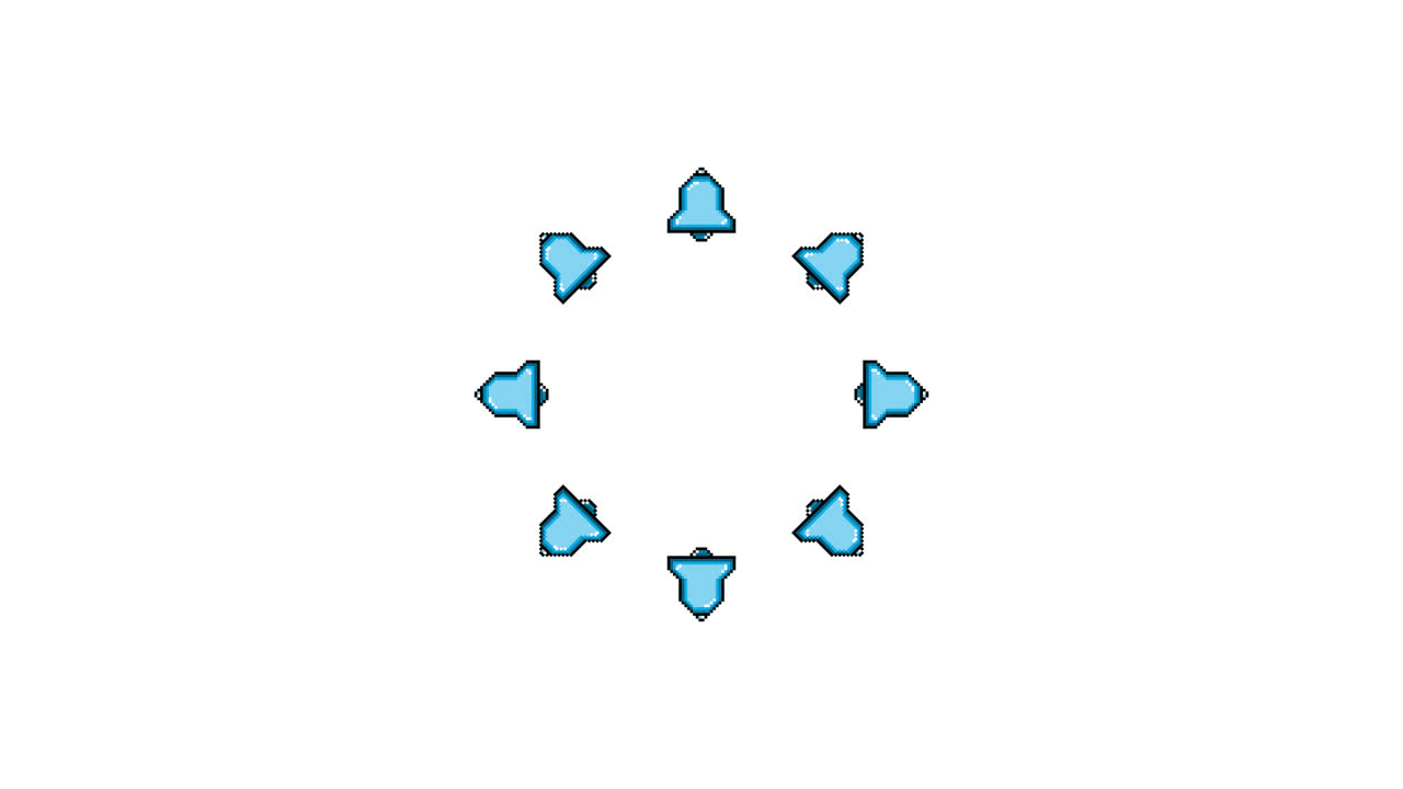 Circle of Pixel Art Bells