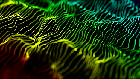 elegant abstract waving string lines motion background seamless loop